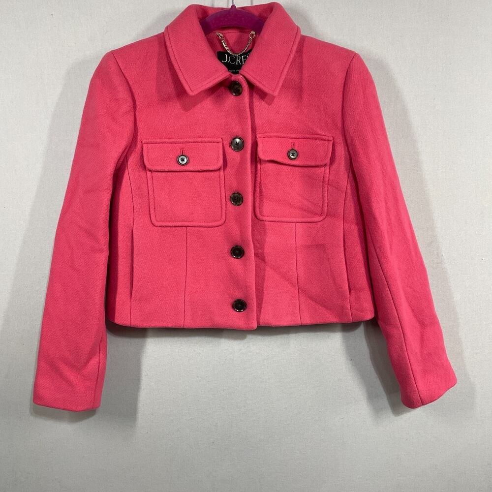 J. Crew Pink Cropped Pea Coat